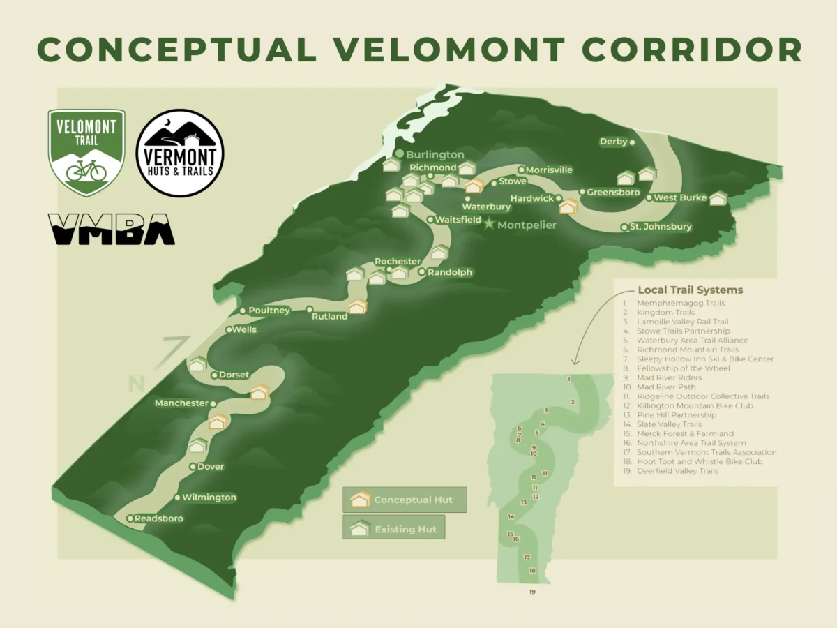 The Velomont Trail Map